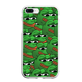 Чехол для iPhone 7Plus/8 Plus матовый с принтом Pepe The Frog в Кировске, Силикон | Область печати: задняя сторона чехла, без боковых панелей | Тематика изображения на принте: frog | meme | memes | pepe | pepe the frog | грустная жабка | лягушка | лягушонок пепе | мем | мемы