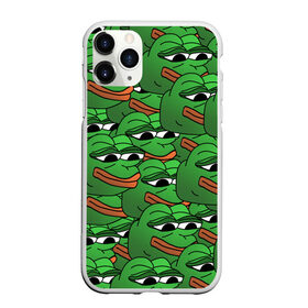 Чехол для iPhone 11 Pro Max матовый с принтом Pepe The Frog в Кировске, Силикон |  | frog | meme | memes | pepe | pepe the frog | грустная жабка | лягушка | лягушонок пепе | мем | мемы