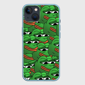 Чехол для iPhone 13 с принтом Pepe The Frog в Кировске,  |  | frog | meme | memes | pepe | pepe the frog | грустная жабка | лягушка | лягушонок пепе | мем | мемы