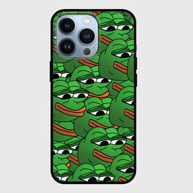 Чехол для iPhone 13 Pro с принтом Pepe The Frog в Кировске,  |  | Тематика изображения на принте: frog | meme | memes | pepe | pepe the frog | грустная жабка | лягушка | лягушонок пепе | мем | мемы