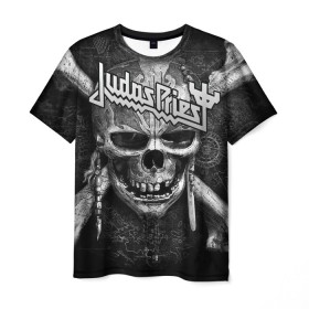Мужская футболка 3D с принтом Judas Priest в Кировске, 100% полиэфир | прямой крой, круглый вырез горловины, длина до линии бедер | breaking the law | judas priest | live | painkiller | гленн типтон | грув | метал | роб хэлфорд | рок | тим оуэнс | хард | хеви