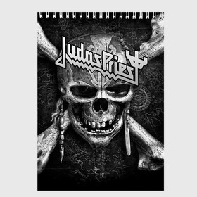 Скетчбук с принтом Judas Priest в Кировске, 100% бумага
 | 48 листов, плотность листов — 100 г/м2, плотность картонной обложки — 250 г/м2. Листы скреплены сверху удобной пружинной спиралью | Тематика изображения на принте: breaking the law | judas priest | live | painkiller | гленн типтон | грув | метал | роб хэлфорд | рок | тим оуэнс | хард | хеви