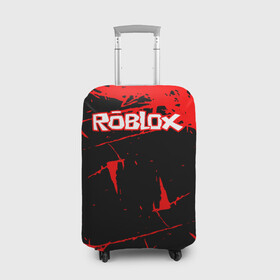 Чехол для чемодана 3D с принтом ROBLOX. в Кировске, 86% полиэфир, 14% спандекс | двустороннее нанесение принта, прорези для ручек и колес | game | gamer | logo | minecraft | roblox | simulator | игра | конструктор | лого | симулятор | строительство | фигура