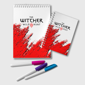 Блокнот с принтом THE WITCHER в Кировске, 100% бумага | 48 листов, плотность листов — 60 г/м2, плотность картонной обложки — 250 г/м2. Листы скреплены удобной пружинной спиралью. Цвет линий — светло-серый
 | Тематика изображения на принте: geralt | the witcher | the witcher wild hunt | witcher | ведьмак | ведьмак 3 | геральт | сериал