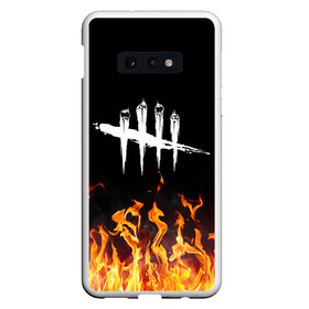 Чехол для Samsung S10E с принтом DEAD BY DAYLIGHT в Кировске, Силикон | Область печати: задняя сторона чехла, без боковых панелей | dbd | dead by daylight | survival horror | дбд | мертвы к рассвету