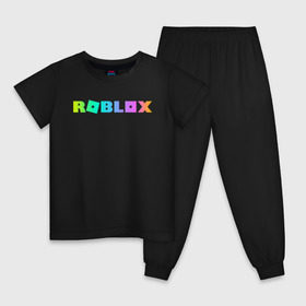 Детская пижама хлопок с принтом ROBLOX в Кировске, 100% хлопок |  брюки и футболка прямого кроя, без карманов, на брюках мягкая резинка на поясе и по низу штанин
 | roblox | игра | компьютерная игра | логотип | онлайн | онлайн игра | роблакс | роблокс