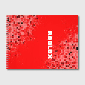 Альбом для рисования с принтом ROBLOX в Кировске, 100% бумага
 | матовая бумага, плотность 200 мг. | roblox | игра | компьютерная игра | логотип | онлайн | онлайн игра | роблакс | роблокс