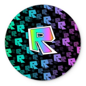 Коврик для мышки круглый с принтом ROBLOX в Кировске, резина и полиэстер | круглая форма, изображение наносится на всю лицевую часть | roblox | игра | компьютерная игра | логотип | онлайн | онлайн игра | роблакс | роблокс