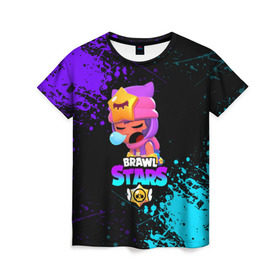Женская футболка 3D с принтом BRAWL STARS SANDY в Кировске, 100% полиэфир ( синтетическое хлопкоподобное полотно) | прямой крой, круглый вырез горловины, длина до линии бедер | 8 bit | 8 бит | bibi | brawl stars | crow | el brown | leon | leon shark | max | mr.p | sally leon | sandy | shark | stars | tara | virus | werewolf | акула | биби | вирус | ворон | леон | оборотень | пингвин