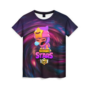 Женская футболка 3D с принтом BRAWL STARS SANDY в Кировске, 100% полиэфир ( синтетическое хлопкоподобное полотно) | прямой крой, круглый вырез горловины, длина до линии бедер | 8 bit | 8 бит | bibi | brawl stars | crow | el brown | leon | leon shark | max | mr.p | sally leon | sandy | shark | stars | tara | virus | werewolf | акула | биби | вирус | ворон | леон | оборотень | пингвин
