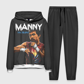 Мужской костюм 3D (с толстовкой) с принтом Manny в Кировске,  |  | manny pacquiao | pac man | pacquiao | бокс | мэнни пакьяо | пакьяо