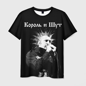 Мужская футболка 3D с принтом Король и Шут + Анархия (спина) в Кировске, 100% полиэфир | прямой крой, круглый вырез горловины, длина до линии бедер | punk | rock | киш | король | король и шут | михаил горшенев | панки | рок | русский рок | шут
