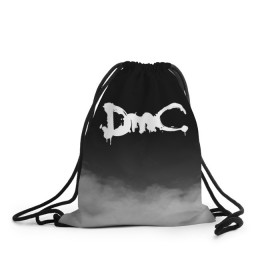 Рюкзак-мешок 3D с принтом DEVIL MAY CRY (DMC) в Кировске, 100% полиэстер | плотность ткани — 200 г/м2, размер — 35 х 45 см; лямки — толстые шнурки, застежка на шнуровке, без карманов и подкладки | 