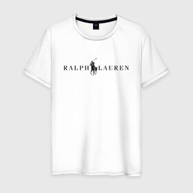 Мужская футболка хлопок с принтом Ralph Lauren в Кировске, 100% хлопок | прямой крой, круглый вырез горловины, длина до линии бедер, слегка спущенное плечо. | ralph lauren | богато | бренд | всадник | дорого | крикет | лаурен | лошадь | минимализм | поло | премиум | ральф | ральфлаурен | свитшот | тренд | футболка