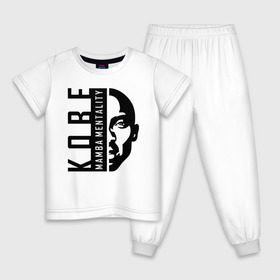 Детская пижама хлопок с принтом Kobe Mamba mentality в Кировске, 100% хлопок |  брюки и футболка прямого кроя, без карманов, на брюках мягкая резинка на поясе и по низу штанин
 | 