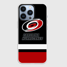 Чехол для iPhone 13 Pro с принтом Каролина Харрикейнз в Кировске,  |  | carolina | carolina hurricanes | hockey | hurricanes | nhl | usa | каролина | каролина харрикейнз | нхл | спорт | сша | харрикейнз | хоккей | шайба