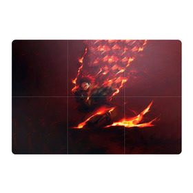 Магнитный плакат 3Х2 с принтом Танджиро Камадо в Кировске, Полимерный материал с магнитным слоем | 6 деталей размером 9*9 см | аниме | клинок рассекающий демонов | танджиро камадо