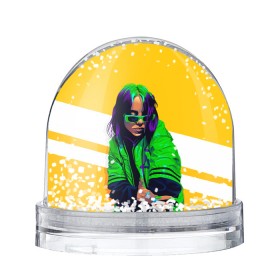 Снежный шар с принтом Green Eilish в Кировске, Пластик | Изображение внутри шара печатается на глянцевой фотобумаге с двух сторон | bad guy | billie eilish | music | ocean eyes | pop | билли айлиш | билли эйлиш | девушка | музыка