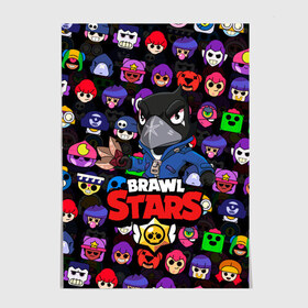 Постер с принтом BRAWL STARS CROW в Кировске, 100% бумага
 | бумага, плотность 150 мг. Матовая, но за счет высокого коэффициента гладкости имеет небольшой блеск и дает на свету блики, но в отличии от глянцевой бумаги не покрыта лаком | 8 bit | 8 бит | bibi | brawl stars | crow | el brown | leon | leon shark | max | mr.p | sally leon | shark | stars | virus | werewolf | акула | биби | вирус | ворон | леон | оборотень | пингвин