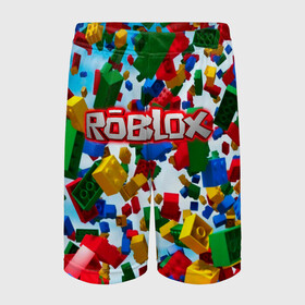 Детские спортивные шорты 3D с принтом Roblox Cubes в Кировске,  100% полиэстер
 | пояс оформлен широкой мягкой резинкой, ткань тянется
 | Тематика изображения на принте: game | game roblox | logo roblox | online game | r | roblox | игра | игра роблокс | лого | лого роблокс | логотип | надпись | онлайн игра | онлайн игра роблокс | роблокс