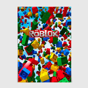 Постер с принтом Roblox Cubes в Кировске, 100% бумага
 | бумага, плотность 150 мг. Матовая, но за счет высокого коэффициента гладкости имеет небольшой блеск и дает на свету блики, но в отличии от глянцевой бумаги не покрыта лаком | game | game roblox | logo roblox | online game | r | roblox | игра | игра роблокс | лого | лого роблокс | логотип | надпись | онлайн игра | онлайн игра роблокс | роблокс