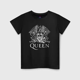 Детская футболка хлопок с принтом QUEEN | Фредди Меркьюри в Кировске, 100% хлопок | круглый вырез горловины, полуприлегающий силуэт, длина до линии бедер | queen | rock | брайан мэи | группа queen | группа квин | джон дикон | квин | королева | король | роджер тейлор | рок | фредди меркьюри