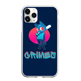 Чехол для iPhone 11 Pro Max матовый с принтом Crimes time в Кировске, Силикон |  | happy wolf | kiska adventures | mae borowski | night in the woods | коты | кошки | мем | мемы | мэй | мэй боровски | неон | приколы | прикольные надписи | хеппи вульф