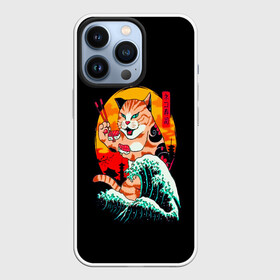 Чехол для iPhone 13 Pro с принтом Котейка в Кировске,  |  | animal | anime | art | cat | japan | meme | samurai | аниме | арт | волна | животное | закат | иероглефы | кот | кошка | мем | прикол | прикольная | природа | сакура | самурай | суши | юмор | япония