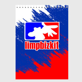 Скетчбук с принтом LIMP BIZKIT в Кировске, 100% бумага
 | 48 листов, плотность листов — 100 г/м2, плотность картонной обложки — 250 г/м2. Листы скреплены сверху удобной пружинной спиралью | Тематика изображения на принте: dj lethal | limp bizkit | rock | джон отто | лимп бизкит | майк смит | музыка | роб уотерс | рок | сэм риверс | терри бальзамо | уэс борланд | фред дёрст