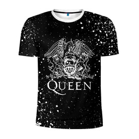 Мужская футболка 3D спортивная с принтом QUEEN в Кировске, 100% полиэстер с улучшенными характеристиками | приталенный силуэт, круглая горловина, широкие плечи, сужается к линии бедра | queen | rock | брайан мэи | группа queen | группа квин | джон дикон | квин | королева | король | роджер тейлор | рок | фредди меркьюри