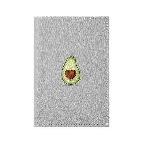 Обложка для паспорта матовая кожа с принтом Авокадо сердечко в Кировске, натуральная матовая кожа | размер 19,3 х 13,7 см; прозрачные пластиковые крепления | Тематика изображения на принте: авокадо | авокадо с сердечком | авокадо сердечко | авокадо сердце | авокадо эмоции | сердечко | четыре | четыре авокадо