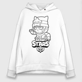 Женское худи Oversize хлопок с принтом Brawl Stars SANDY (раскраска) в Кировске, френч-терри — 70% хлопок, 30% полиэстер. Мягкий теплый начес внутри —100% хлопок | боковые карманы, эластичные манжеты и нижняя кромка, капюшон на магнитной кнопке | brawl | brawl stars | crow | leon | sally | shark | stars | акула | бравл | бравл старс | браво старс | игра | компьютерная | кров | леон | леон акула | раскраска | старс | шарк