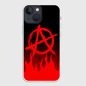 Чехол для iPhone 13 mini с принтом АНАРХИЯ | ANARCHY в Кировске,  |  | anarchy | riot | rock | анархия | бунт | знаки | музыка | панки | рок | символ