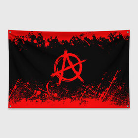 Флаг-баннер с принтом АНАРХИЯ в Кировске, 100% полиэстер | размер 67 х 109 см, плотность ткани — 95 г/м2; по краям флага есть четыре люверса для крепления | anarchy | riot | rock | анархия | бунт | знаки | музыка | панки | рок | символ