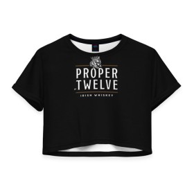 Женская футболка Crop-top 3D с принтом Conor McGregor (Proper Twelve) в Кировске, 100% полиэстер | круглая горловина, длина футболки до линии талии, рукава с отворотами | 