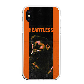 Чехол для iPhone XS Max матовый с принтом HEARTLESS в Кировске, Силикон | Область печати: задняя сторона чехла, без боковых панелей | blinding lights | heartless | starboy | the weekend | уикенд