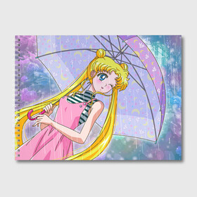Альбом для рисования с принтом Sailor Moon в Кировске, 100% бумага
 | матовая бумага, плотность 200 мг. | Тематика изображения на принте: baby | bunny | girl | like | pink | sailormoon | usagi | вода капли | воин | волосы | глаза | девушка | дождь | зайчик | зонтик | котик | кролик | лето | луна | малышка | матроска | небо | облака | природа | радуга | розовый