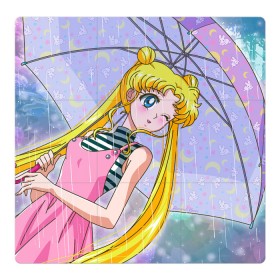 Магнитный плакат 3Х3 с принтом Sailor Moon в Кировске, Полимерный материал с магнитным слоем | 9 деталей размером 9*9 см | Тематика изображения на принте: baby | bunny | girl | like | pink | sailormoon | usagi | вода капли | воин | волосы | глаза | девушка | дождь | зайчик | зонтик | котик | кролик | лето | луна | малышка | матроска | небо | облака | природа | радуга | розовый