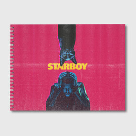 Альбом для рисования с принтом STARBOY в Кировске, 100% бумага
 | матовая бумага, плотность 200 мг. | blinding lights | heartless | starboy | the weekend | уикенд