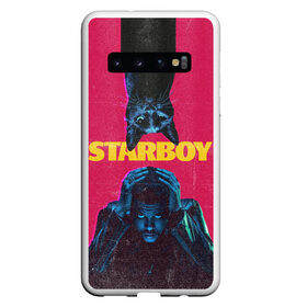 Чехол для Samsung Galaxy S10 с принтом STARBOY в Кировске, Силикон | Область печати: задняя сторона чехла, без боковых панелей | blinding lights | heartless | starboy | the weekend | уикенд