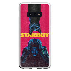 Чехол для Samsung S10E с принтом STARBOY в Кировске, Силикон | Область печати: задняя сторона чехла, без боковых панелей | Тематика изображения на принте: blinding lights | heartless | starboy | the weekend | уикенд