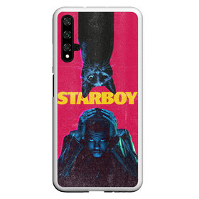 Чехол для Honor 20 с принтом STARBOY в Кировске, Силикон | Область печати: задняя сторона чехла, без боковых панелей | Тематика изображения на принте: blinding lights | heartless | starboy | the weekend | уикенд