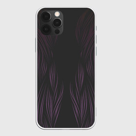 Чехол для iPhone 12 Pro Max с принтом Фиолетовое пламя в Кировске, Силикон |  | абстрактное | абстрактный | арт | кусты | пламя | полосы | узор | узоры
