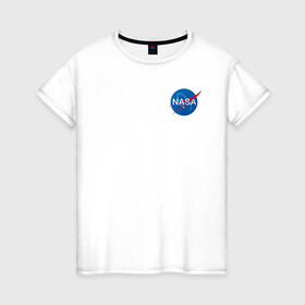 Женская футболка хлопок с принтом NASA в Кировске, 100% хлопок | прямой крой, круглый вырез горловины, длина до линии бедер, слегка спущенное плечо | galaxy | maven | nasa | space | space company | star | астрономия | галактика | джемини | дискавери | звезды | космическая компания | космос | кьюриос | меркурий | наса | скайлэб | спейс шаттл | шаттл