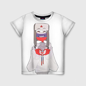 Детская футболка 3D с принтом Country Humans в Кировске, 100% гипоаллергенный полиэфир | прямой крой, круглый вырез горловины, длина до линии бедер, чуть спущенное плечо, ткань немного тянется | countryhumans | картинки | персонаж | прикольные картинки