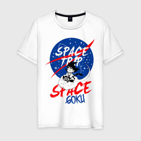 Мужская футболка хлопок с принтом Space trip в Кировске, 100% хлопок | прямой крой, круглый вырез горловины, длина до линии бедер, слегка спущенное плечо. | аниме | космическая | космос | наса | путешествие в космос