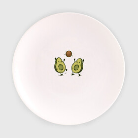 Тарелка с принтом Авокадик в Кировске, фарфор | диаметр - 210 мм
диаметр для нанесения принта - 120 мм | avocado | vegan | vegetarian | авокадо | веган | вегетарианство