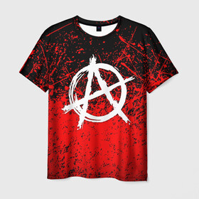 Мужская футболка 3D с принтом АНАРХИЯ в Кировске, 100% полиэфир | прямой крой, круглый вырез горловины, длина до линии бедер | anarchy | riot | rock | анархия | бунт | знаки | музыка | панки | рок | символ