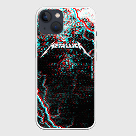 Чехол для iPhone 13 с принтом METALLICA GLITCH STORM в Кировске,  |  | metallica | rock | джеймс хэтфилд | джейсон ньюстед | дэйв мастейн | кирк хэмметт | клифф бёртон | ларс ульрих | металлика | музыка | роберт трухильо | рок