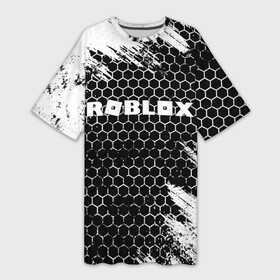 Платье-футболка 3D с принтом ROBLOX в Кировске,  |  | roblox | игра | компьютерная игра | логотип | онлайн | онлайн игра | роблакс | роблокс